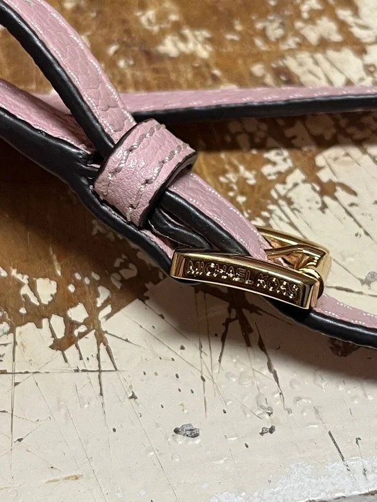 Michael Kors Fulton Black Pebbled Leather Crossbody Bag Snap & Zipper Gold Logo - Picture 5 of 13